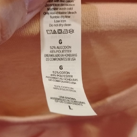 Classic Born In 1965 T-Shirt in Peach. - Picture 4 of 4